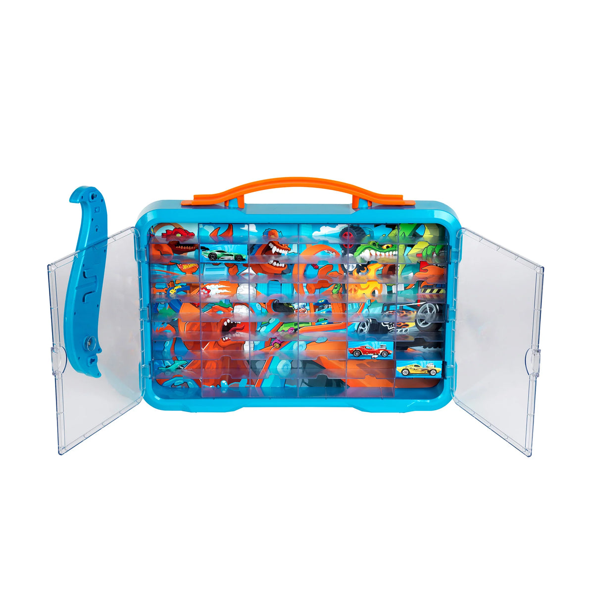 Klein Hot Wheels - Collecting showcase with illuminated Hot Wheels logo