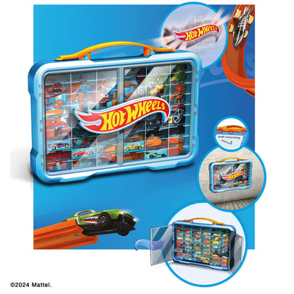 Klein Hot Wheels - Collecting showcase with illuminated Hot Wheels logo