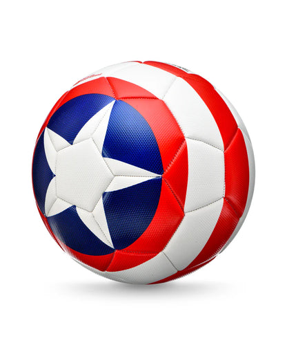 Marvel Captain America Stripes Football Size 5 Soccer Ball