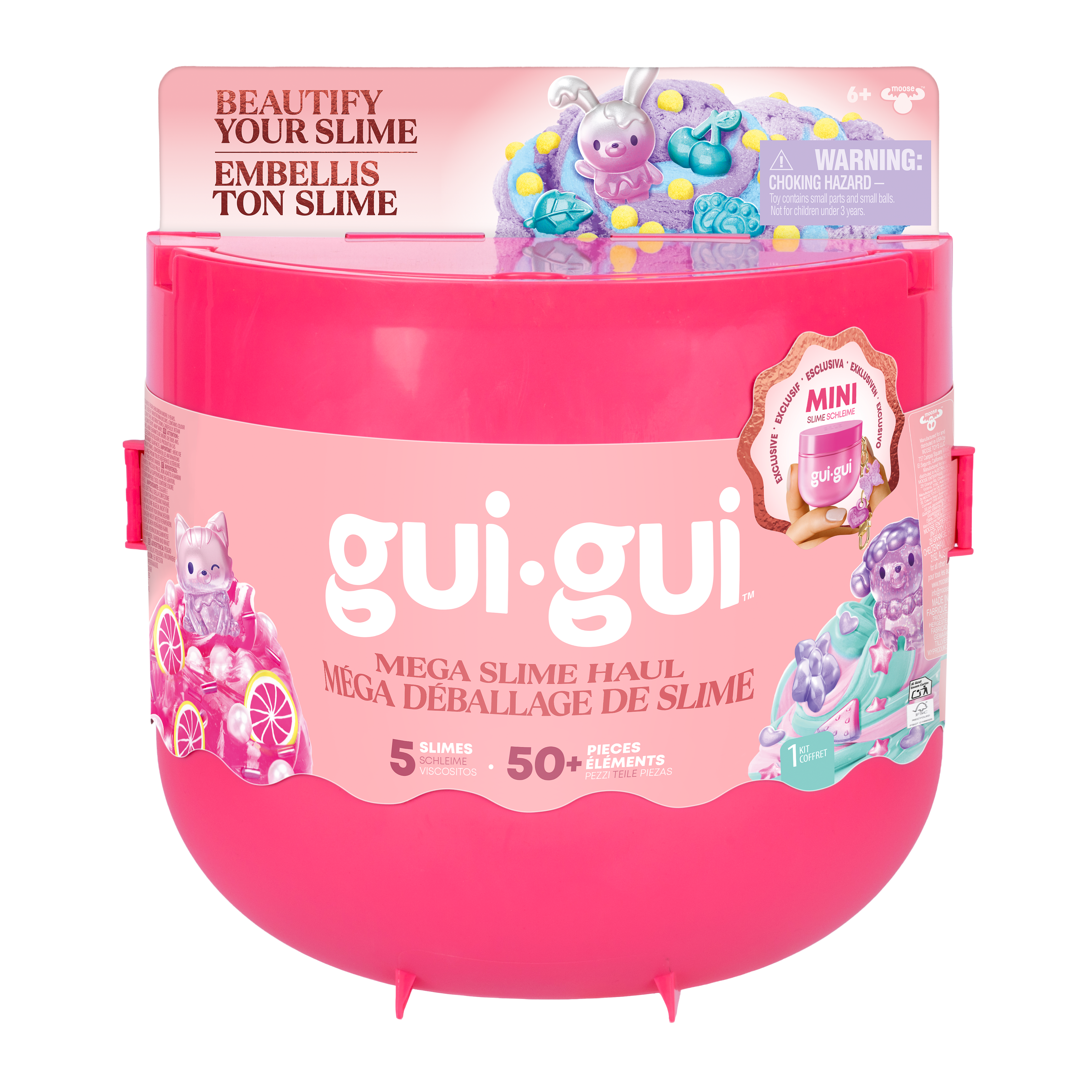GUI GUI S2 Mega Slime Haul Kit with Colorful Slimes & Mix-Ins for Kids 6+