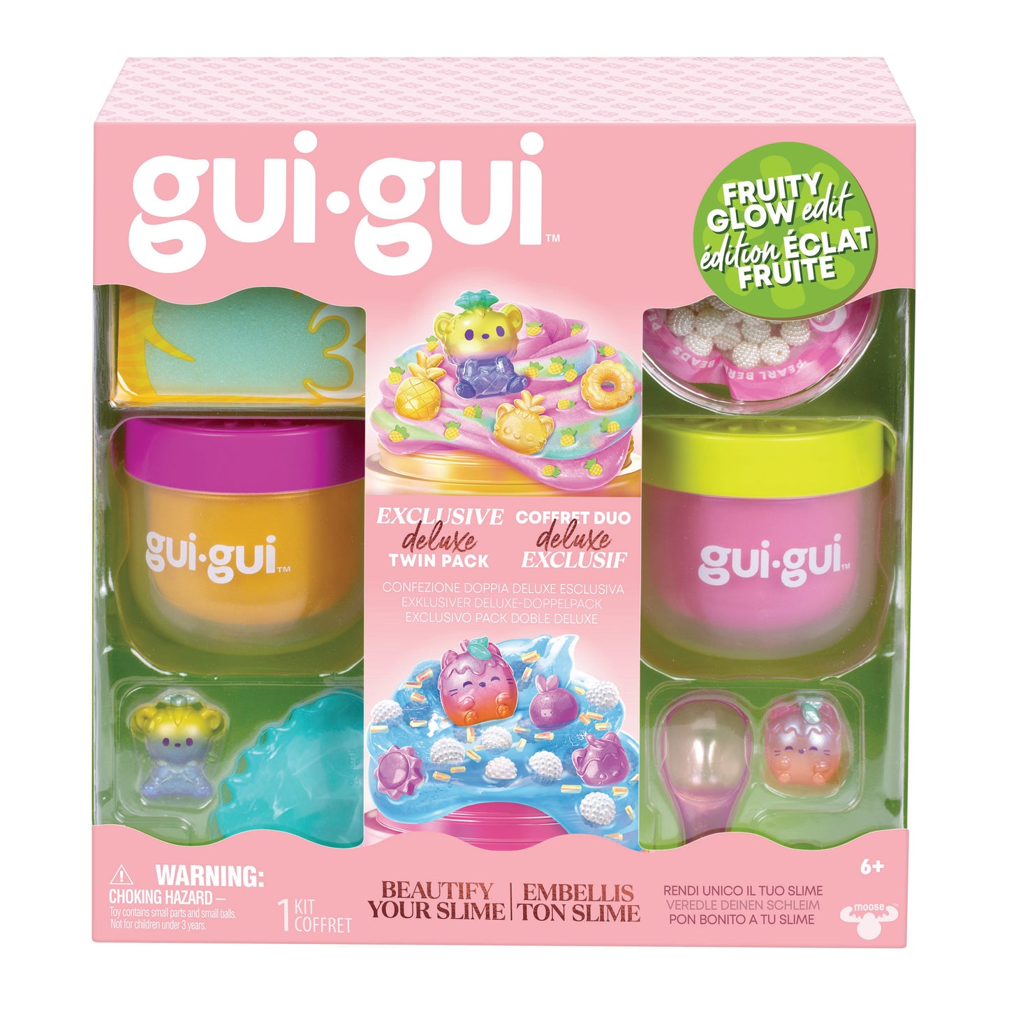 GUI GUI Fruity Glow Deluxe Twin Pack Slime Kit with Scented Slimes & Tools