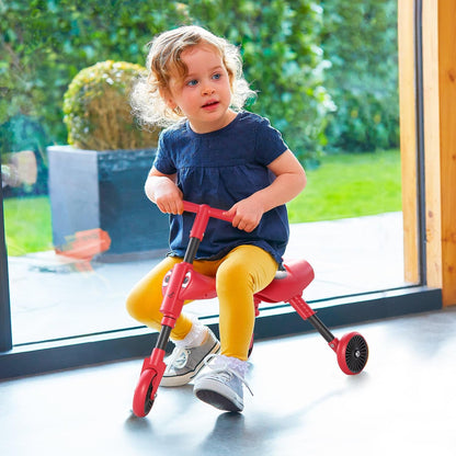 Mookie Scuttlebug Beetle Red & Black Foldable Ride-On Scooter