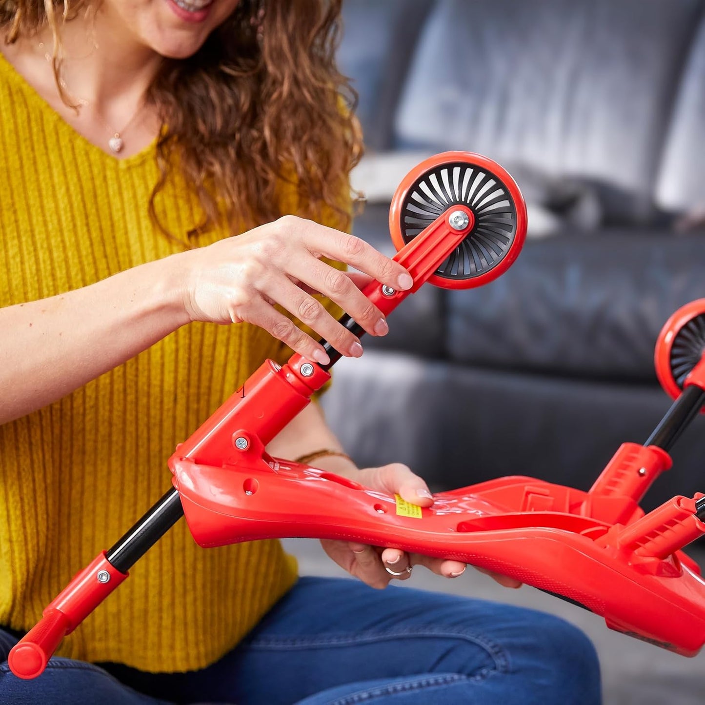Mookie Scuttlebug Beetle Red & Black Foldable Ride-On Scooter