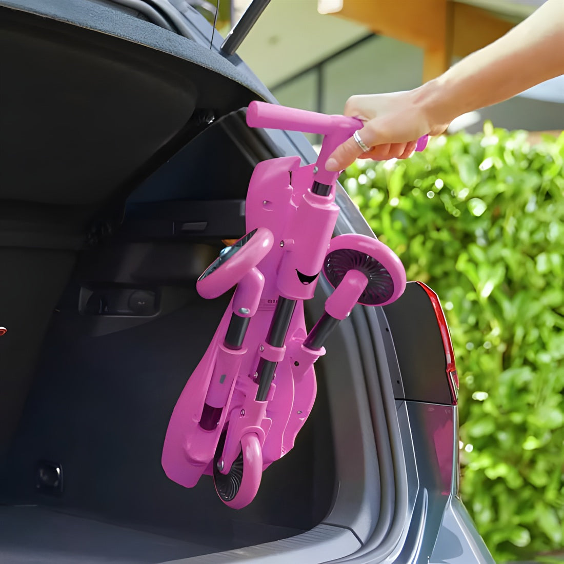 Mookie Scuttlebug Butterfly Pink & Purple Foldable Ride-On Toy