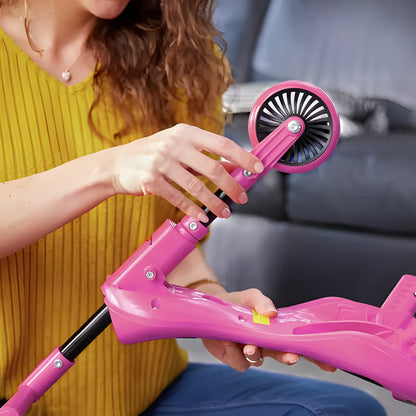 Mookie Scuttlebug Butterfly Pink & Purple Foldable Ride-On Toy