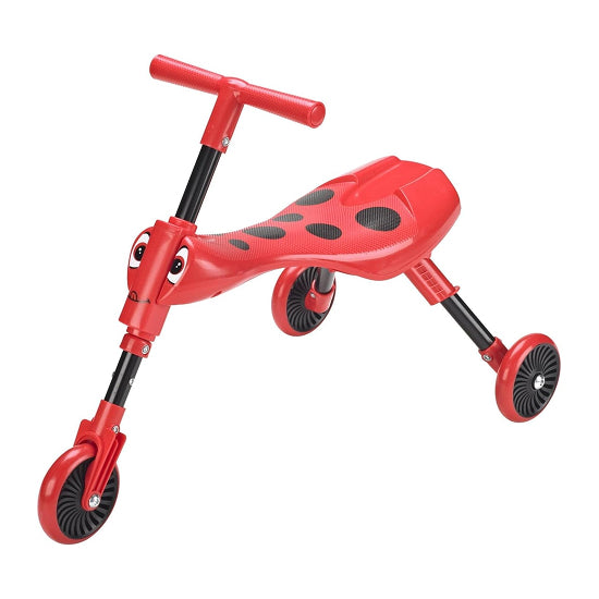 Mookie Scuttlebug Beetle Red & Black Foldable Ride-On Scooter