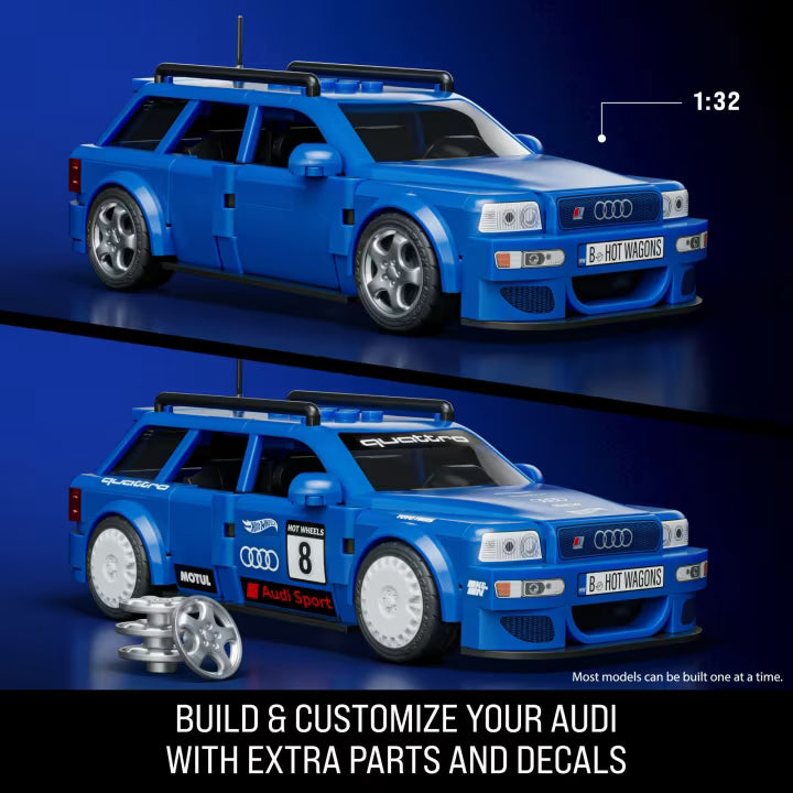 Mattel Brick Shop Hot Wheels Audi Avant RS2 Building Set