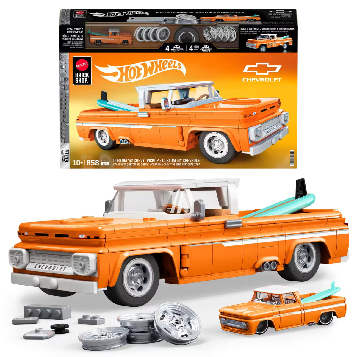 Mattel Brick Shop Hot Wheels Custom ’62 Chevy Pickup Building Set