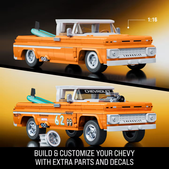 Mattel Brick Shop Hot Wheels Custom ’62 Chevy Pickup Building Set