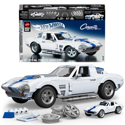 Mattel Brick Shop Hot Wheels Elite Corvette Grand Sport Building Set