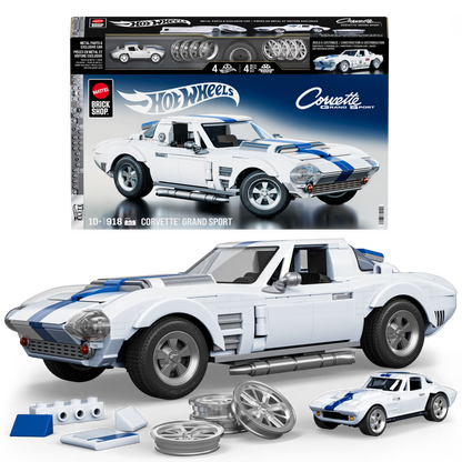 Mattel Brick Shop Hot Wheels Elite Corvette Grand Sport Building Set