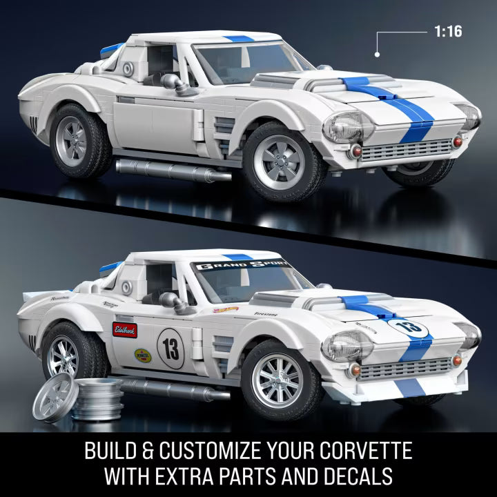 Mattel Brick Shop Hot Wheels Elite Corvette Grand Sport Building Set