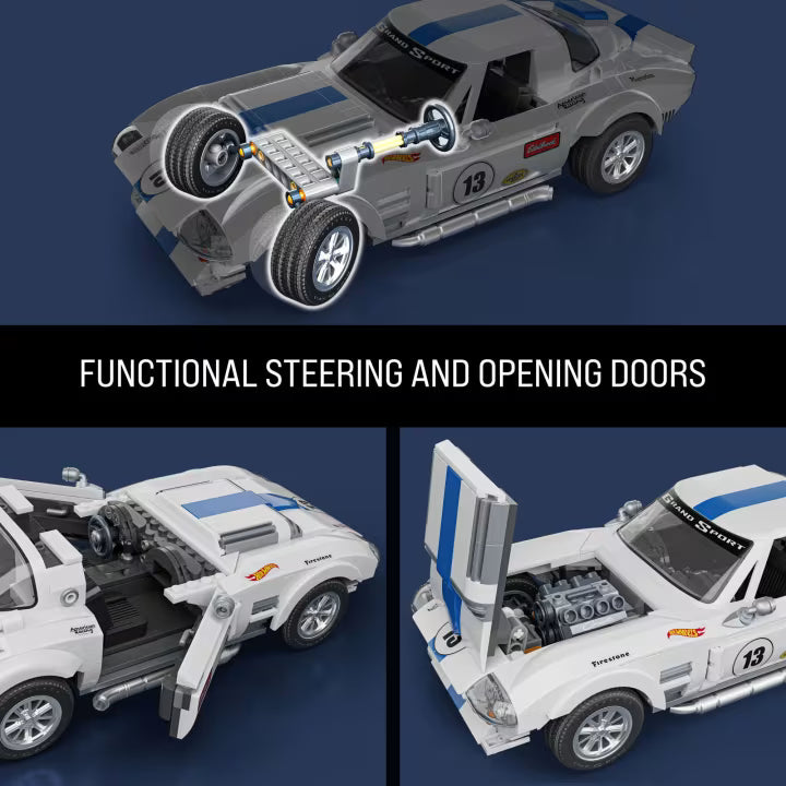 Mattel Brick Shop Hot Wheels Elite Corvette Grand Sport Building Set