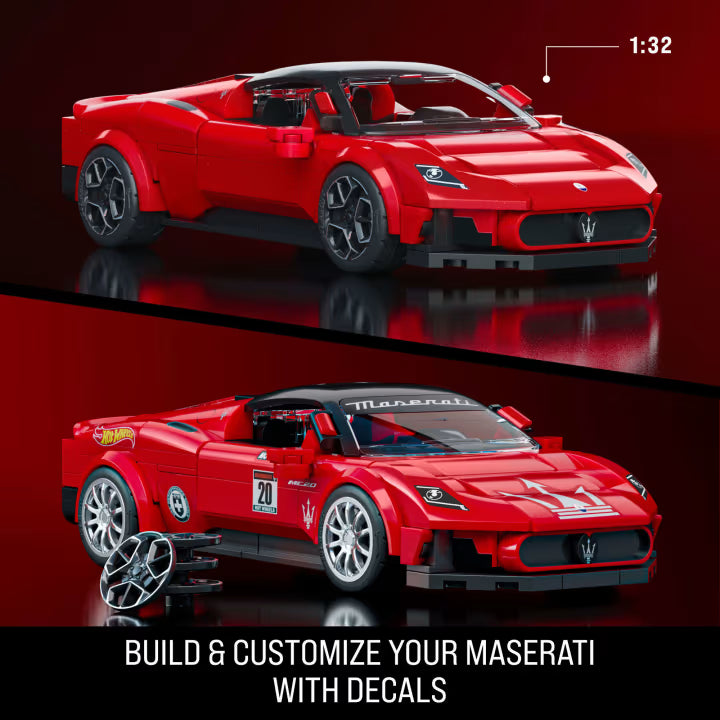 Mattel Brick Shop Hot Wheels Maserati MC20 Building Set