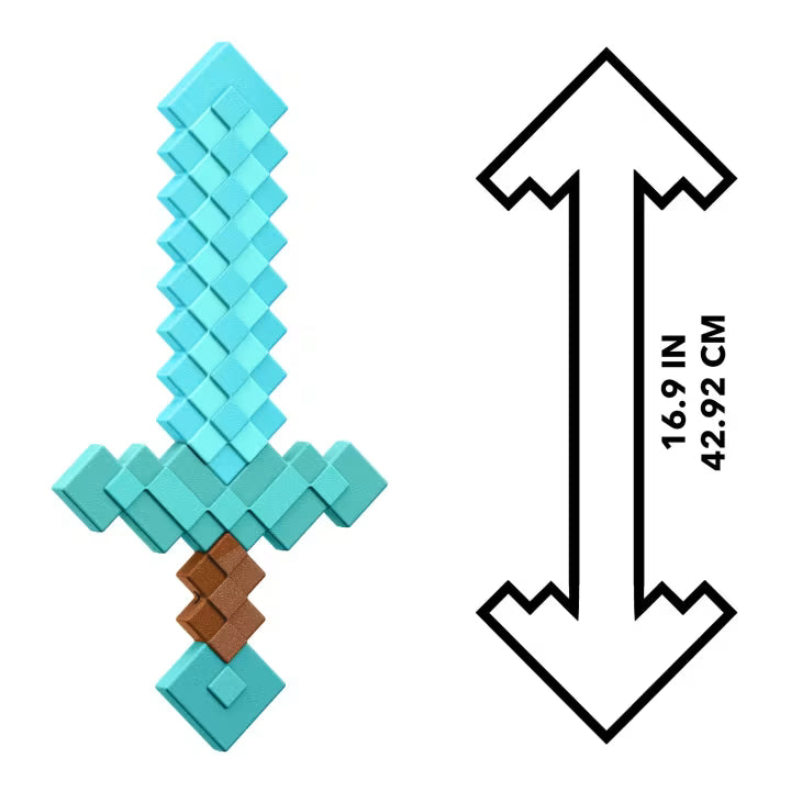 Minecraft Basic Roleplay Diamond Sword Life-Size Toy Weapon