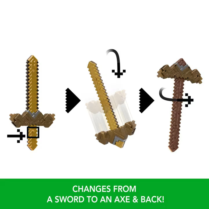 Minecraft Click and Switch Sword Pickaxe Roleplay Toy