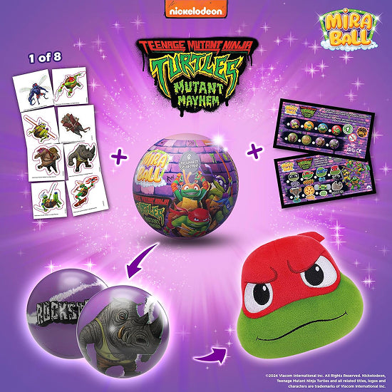 Miraball TMNT 4-in-1 Surprise Plush – Teenage Mutant Ninja Turtles Collectible Blind Ball