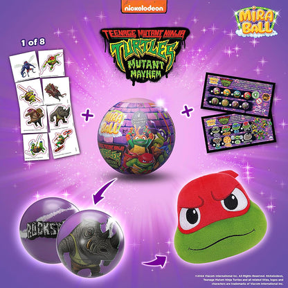 Miraball TMNT 4-in-1 Surprise Plush – Teenage Mutant Ninja Turtles Collectible Blind Ball