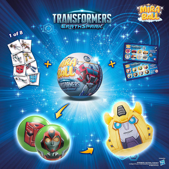 Miraball Transformers 4-in-1 Surprise Plush – Collectible Transformers Mystery Plush Ball