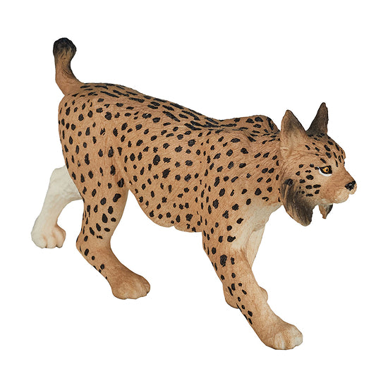 MOJO Wildlife Iberian Lynx Figure – Hand-Painted Wild Cat Model Medium Size