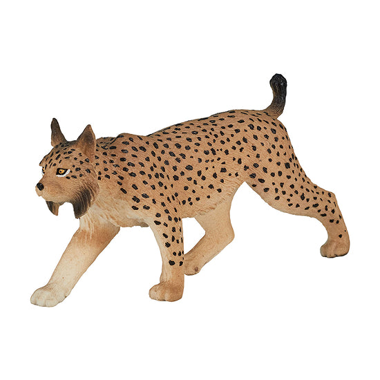 MOJO Wildlife Iberian Lynx Figure – Hand-Painted Wild Cat Model Medium Size
