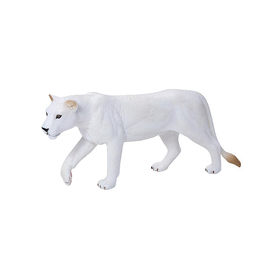 MOJO Wildlife White Lioness Figure – Hand-Painted White Lion Model Large Size