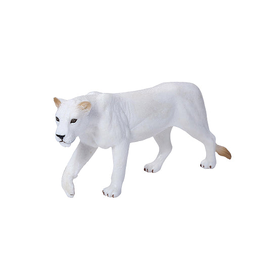 MOJO Wildlife White Lioness Figure – Hand-Painted White Lion Model Large Size