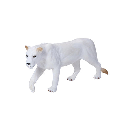 MOJO Wildlife White Lioness Figure – Hand-Painted White Lion Model Large Size