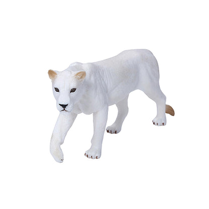 MOJO Wildlife White Lioness Figure – Hand-Painted White Lion Model Large Size