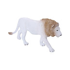 MOJO Wildlife White Male Lion Figure – Hand-Painted White Lion Model Large Size