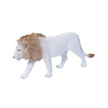 MOJO Wildlife White Male Lion Figure – Hand-Painted White Lion Model Large Size