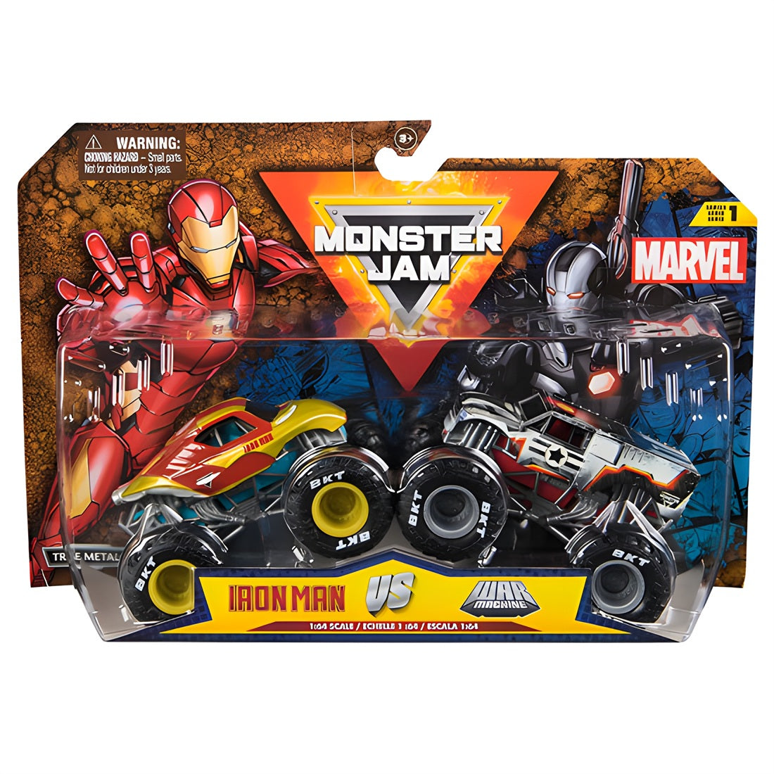 Monster Jam Marvel 1:64 Die-Cast Truck 2-Pack – Super Hero Monster Trucks