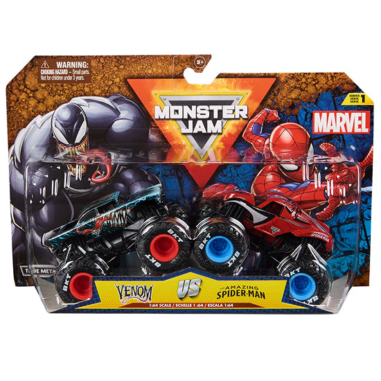 Monster Jam Marvel 1:64 Die-Cast Truck 2-Pack – Super Hero Monster Trucks
