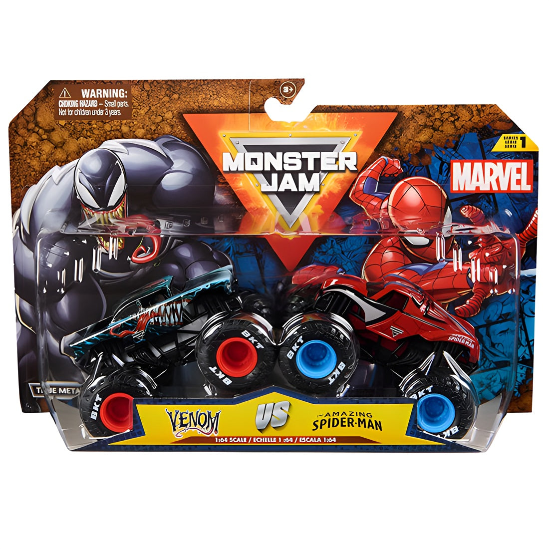 Monster Jam Marvel 1:64 Die-Cast Truck 2-Pack – Super Hero Monster Trucks