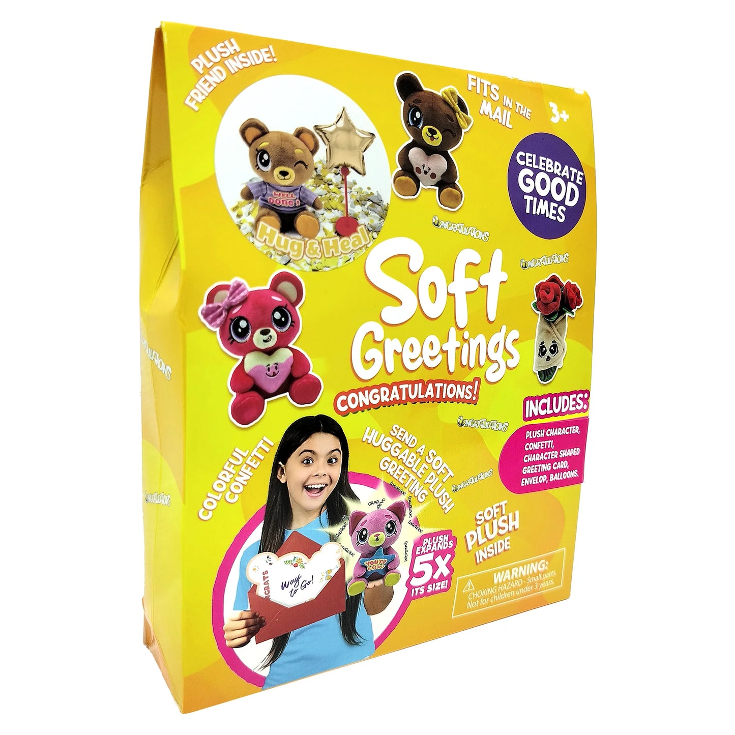 Soft Greetings Congratulations Plush with Self-Expanding Balloon
