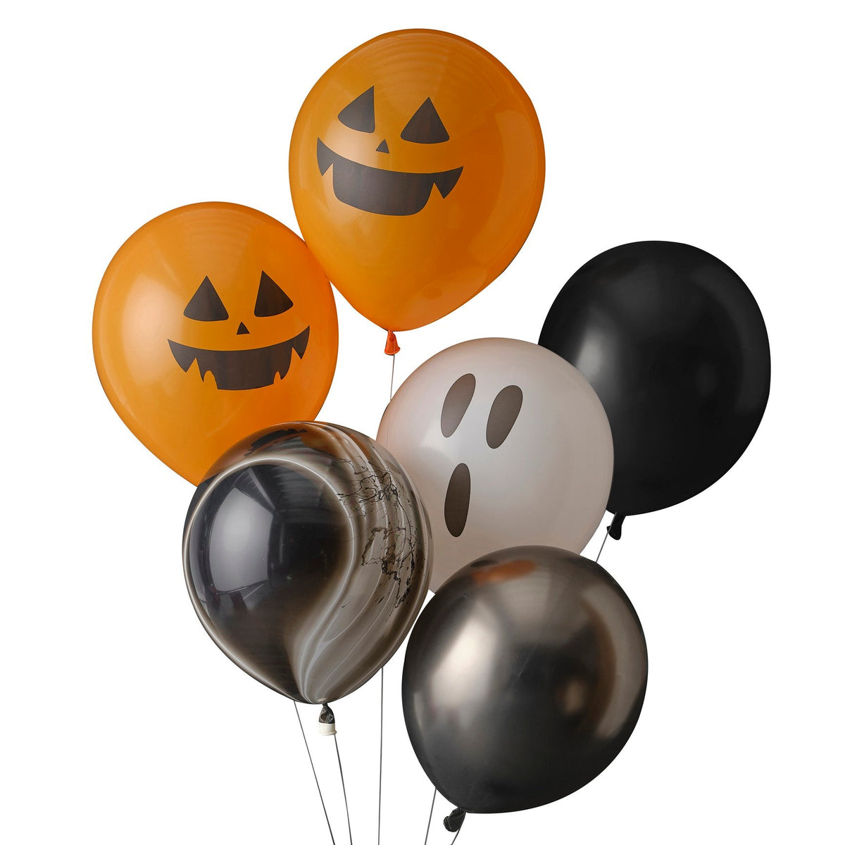 Pumpkin & Ghost Halloween Balloons 12Inches-6Pcs