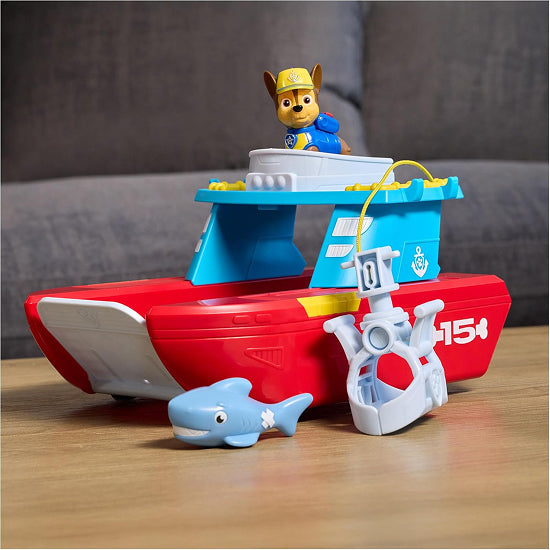 PAW Patrol Sea Patroller Vehicle with Chase Figure & Shark