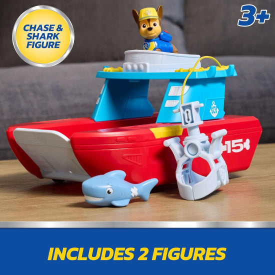 PAW Patrol Sea Patroller Vehicle with Chase Figure & Shark