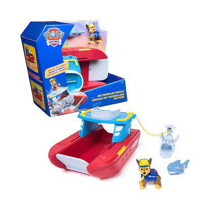 PAW Patrol Sea Patroller Vehicle with Chase Figure & Shark