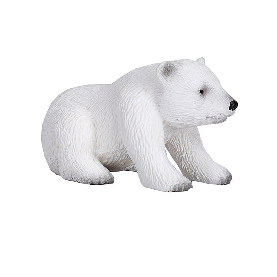 MOJO Polar Bear Cub Sitting Figure Hand-Painted Arctic Wildlife Model