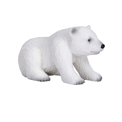MOJO Polar Bear Cub Sitting Figure Hand-Painted Arctic Wildlife Model