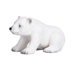 MOJO Polar Bear Cub Sitting Figure Hand-Painted Arctic Wildlife Model