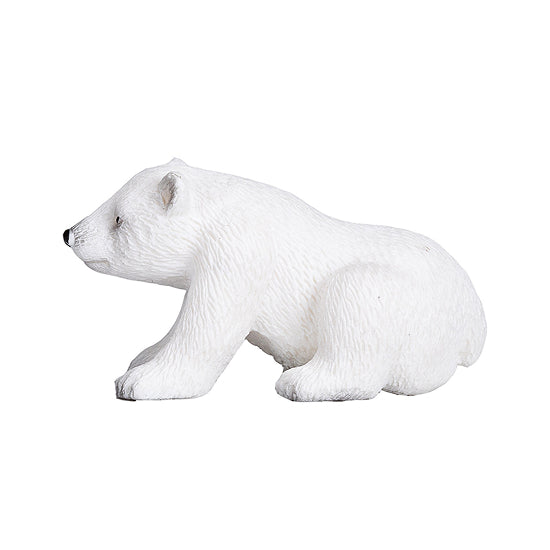 MOJO Polar Bear Cub Sitting Figure Hand-Painted Arctic Wildlife Model