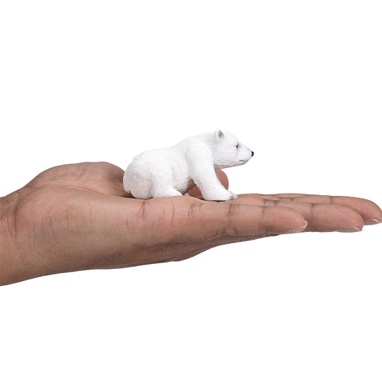 MOJO Polar Bear Cub Sitting Figure Hand-Painted Arctic Wildlife Model