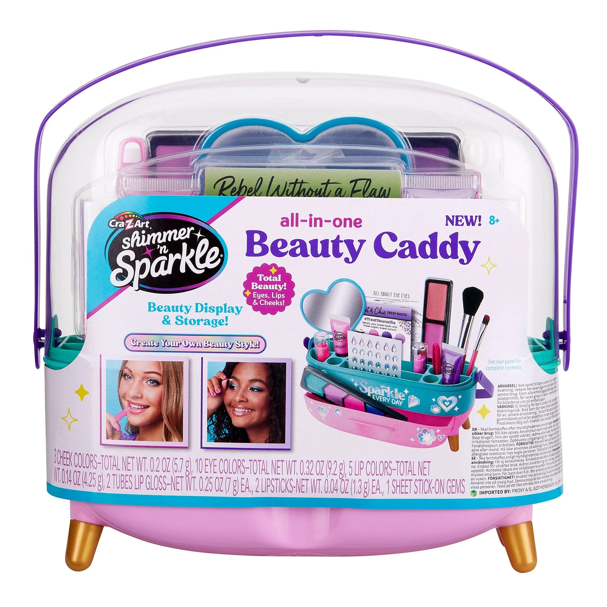 Shimmer ’n Sparkle Beauty Caddy kids Makeup Set Assorted