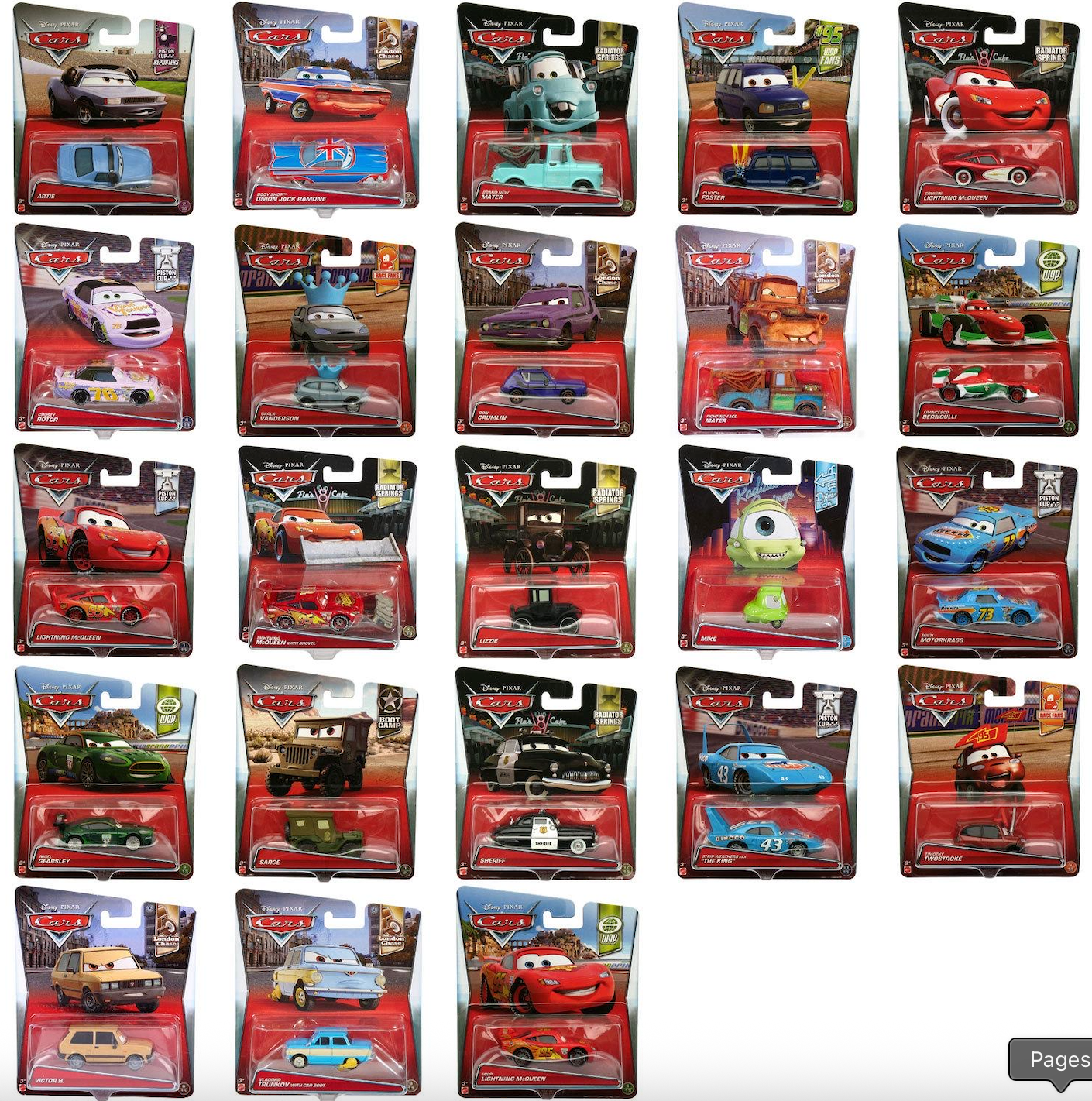 Cars Character Die Cast  Singles Asst.887961502268