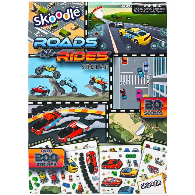 Skoodle Roads N' Rides Sticker Pad