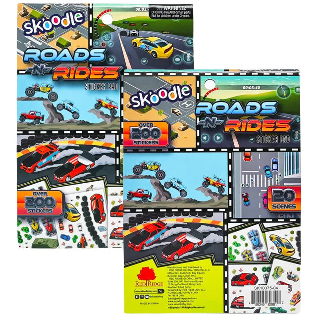 Skoodle Roads N' Rides Sticker Pad