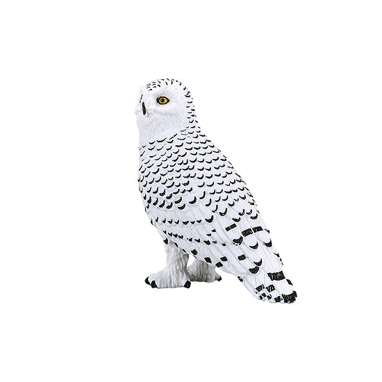 MOJO Wildlife Snowy Owl Figure – Hand-Painted Bird Model 5.25cm