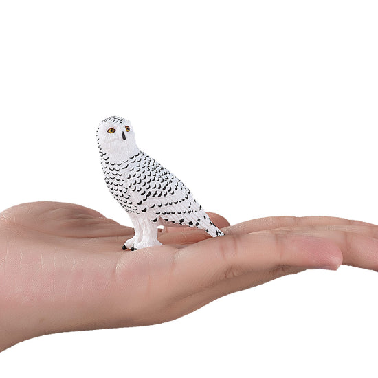 MOJO Wildlife Snowy Owl Figure – Hand-Painted Bird Model 5.25cm